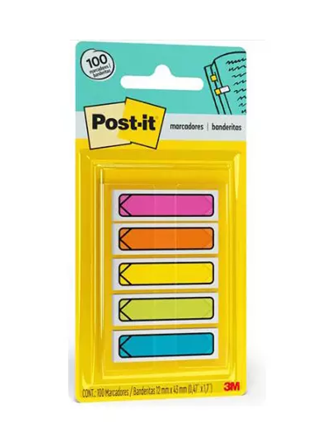 BANDERITAS ADHESIVAS FLECHA POST-IT NEÓN 1