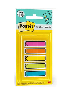 BANDERITAS ADHESIVAS FLECHA POST-IT NEÓN