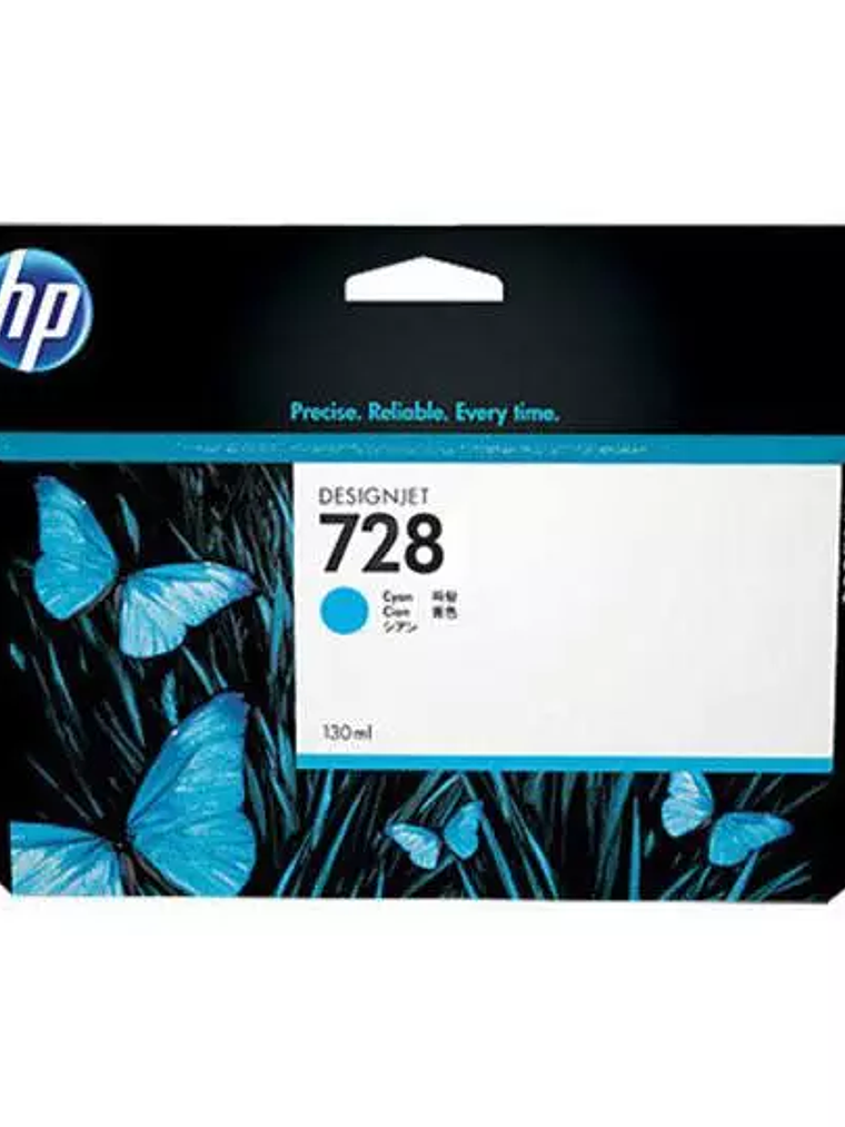 HP 728 130-ml Cyan DesignJet Ink Cart 1