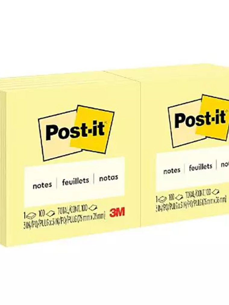 NOTAS ADHESIVAS 3M AMARILLAS CON 12 BLOC 1