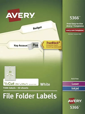 Etiqueta tecnología laser/inkjet AVERY c