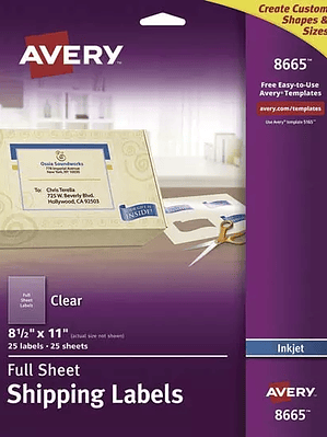 Etiqueta tecnología inkjet AVERY traslúc