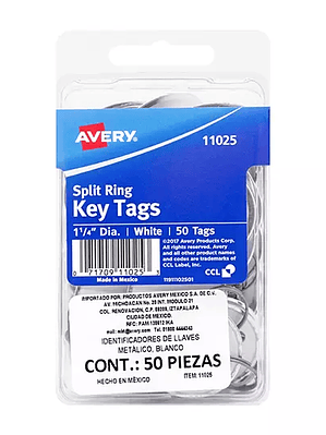 Identificador de llaves AVERY color blan