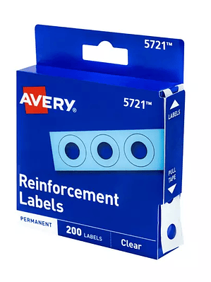 Refuerzos de hojas AVERY color transpare