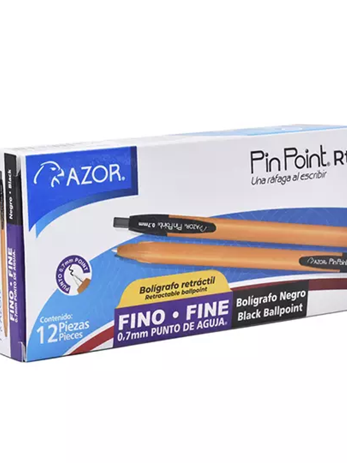 Bolígrafo fino retráctil Pin Point 0.7 m 1