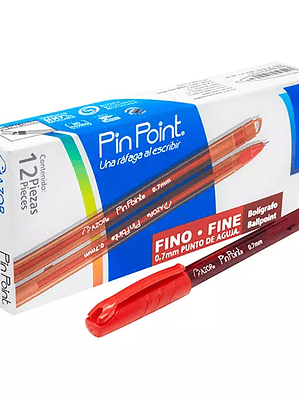 Bolígrafo fino Pin Point 0.7 mm color ro