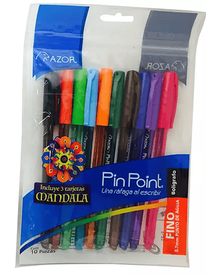 Bolígrafo fino Pin Point 0.7 mm colores