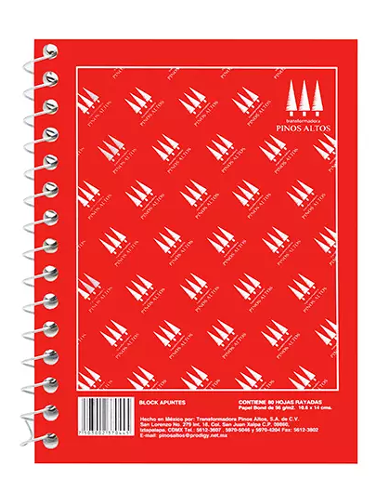Libreta de apuntes Pinos Altos francesit 1