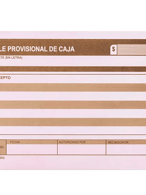 Vale provisional de caja Pinos Altos blí