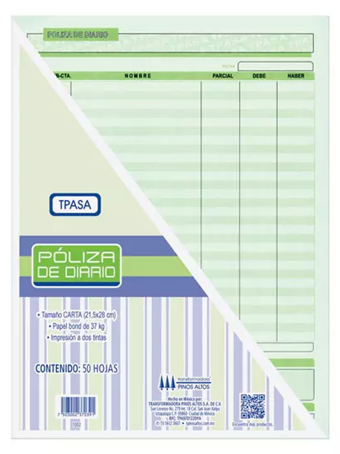Póliza de diario Pinos Altos blíster con 1