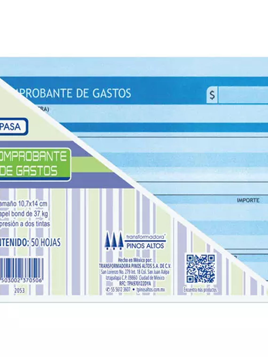 Comprobante de gastos Pinos Altos blíste 1