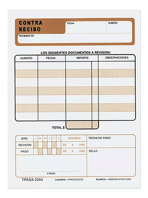 Contra recibo Pinos Altos blíster con3 b