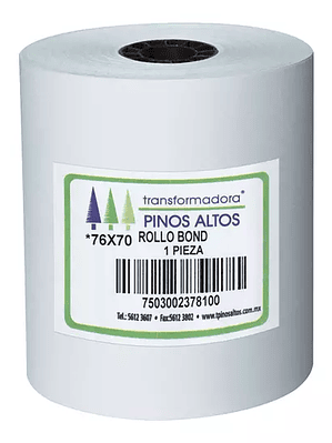 Rollo de papel bond Pinos Altos 76 x 70