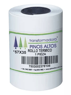 Rollo de papel térmico Pinos Altos 57 x