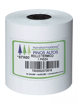 Rollo de papel térmico Pinos Altos 57 x