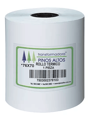 Rollo de papel térmico Pinos Altos 76 x
