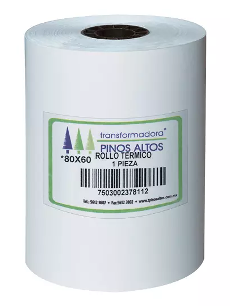 Rollo de papel térmico Pinos Altos 80 x 1
