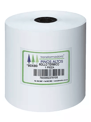Rollo de papel térmico Pinos Altos 80 x