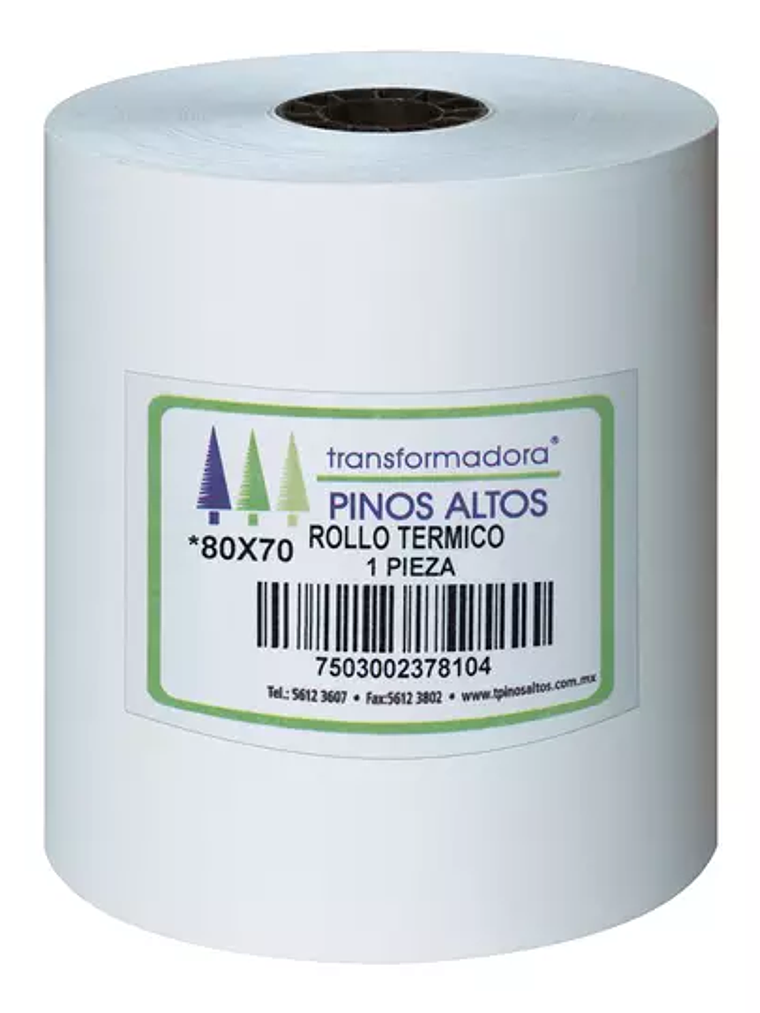 Rollo de papel térmico Pinos Altos 80 x 1