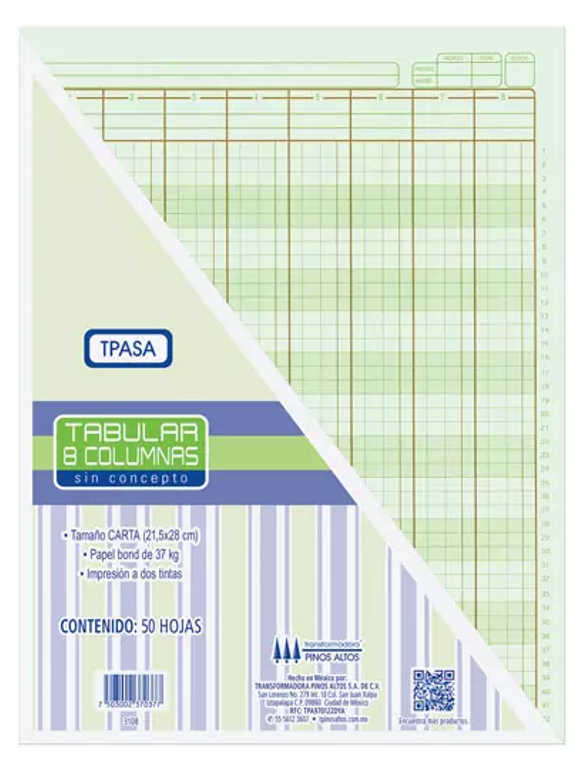 Tabular 8 columnas sin concepto Pinos Al 1