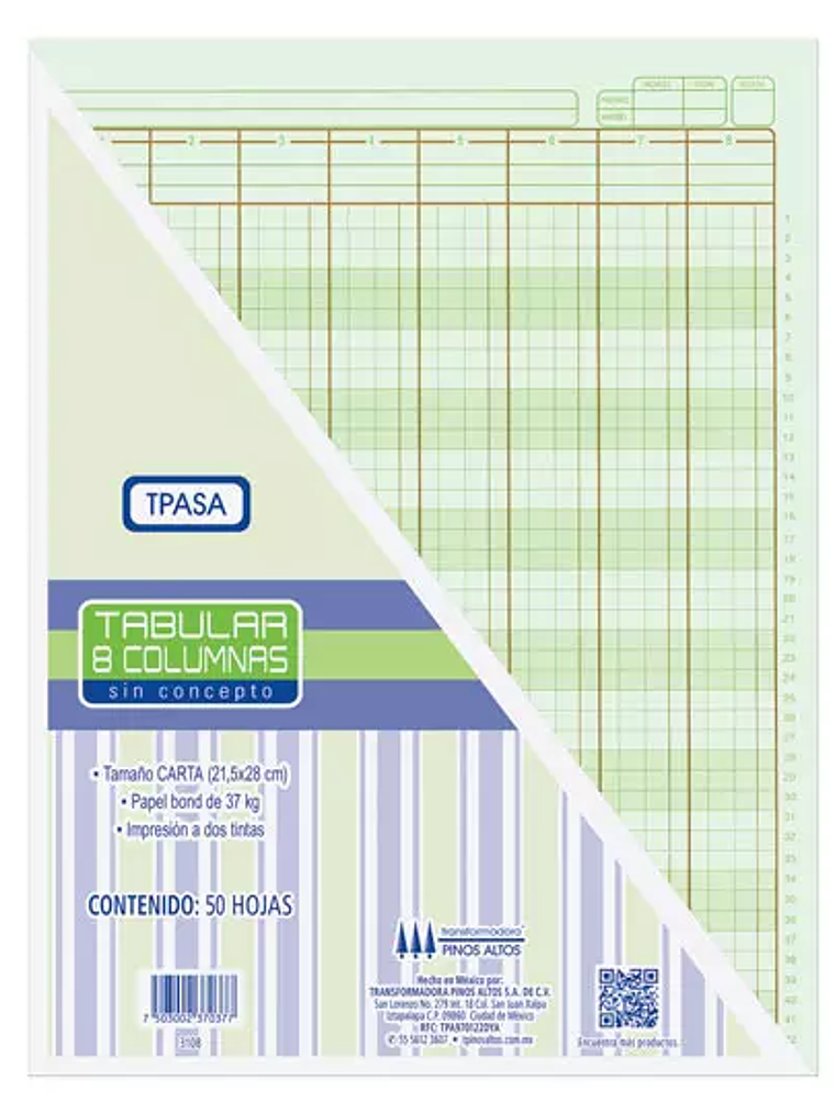 Tabular 8 columnas sin concepto Pinos Al 1