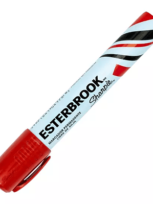 Marcador permanente Esterbrook color roj