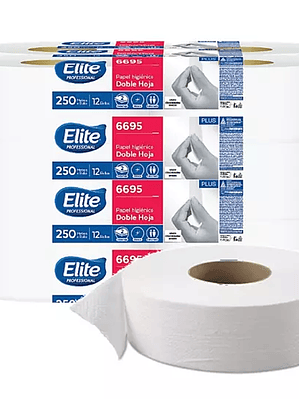 Papel Higiénico blanco Elite, caja con 1