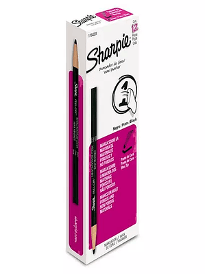 Marcador de cera Sharpie negro caja con