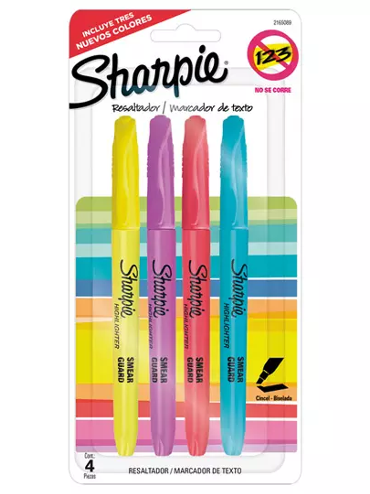 Resaltador Sharpie Pocket colores fluore 1