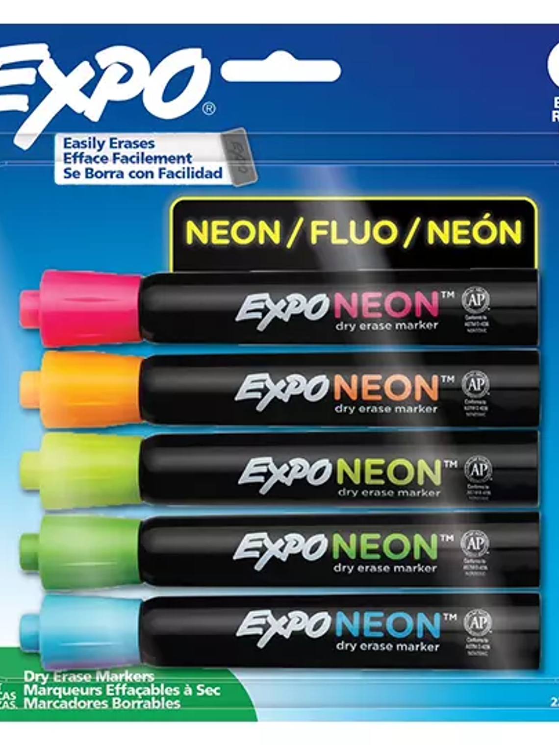 Marcador para pizarron Expo colores neon 1