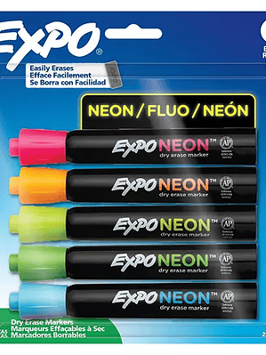 Marcador para pizarron Expo colores neon