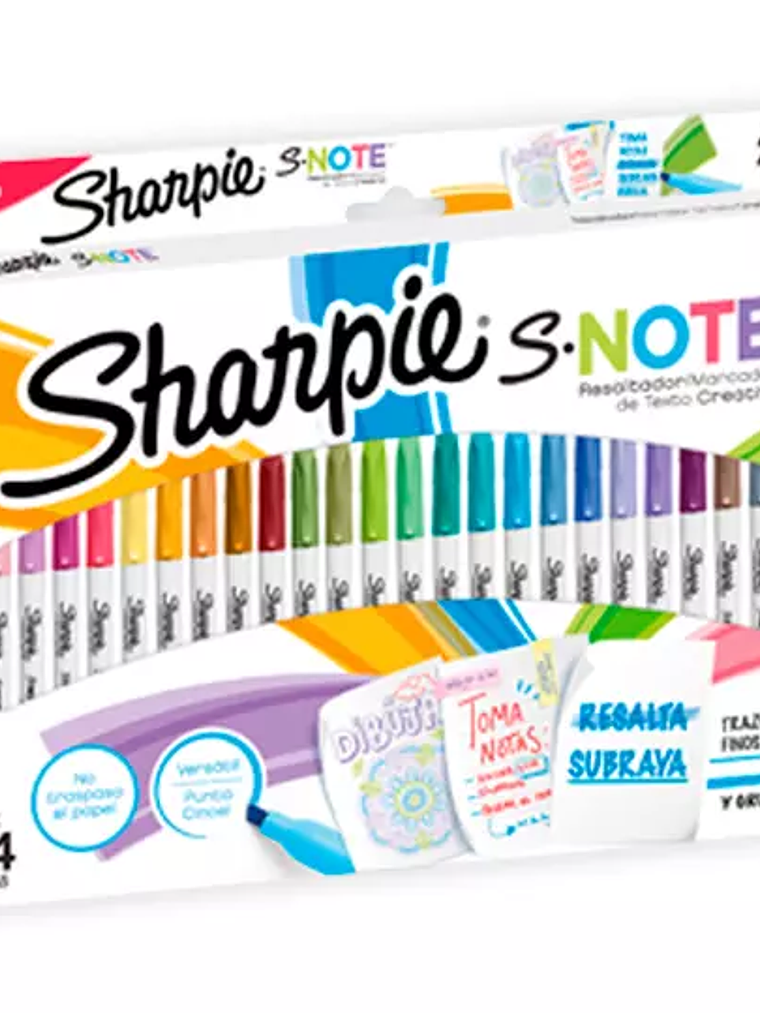 Resaltador Sharpie Snote paquete con 24 1