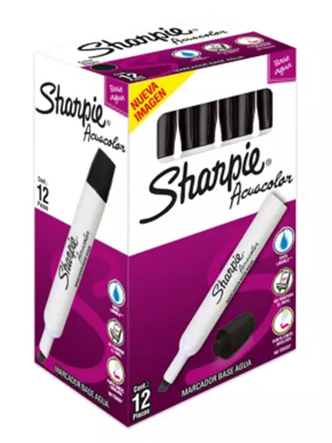 Sharpie acuacolor caja con 12 piezas col 1