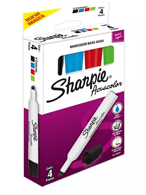 Sharpie acuacolor caja con 4 piezas colo