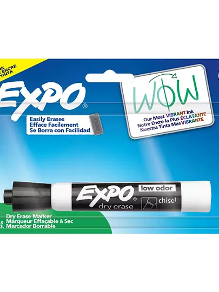 Marcador para pizarron Expo negro bliste 1