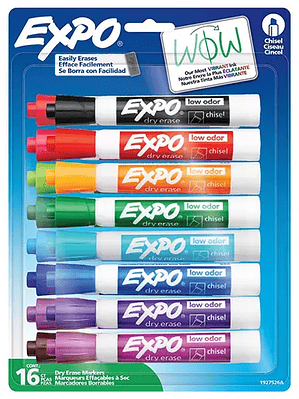 Marcador para pizarron Expo colores fash