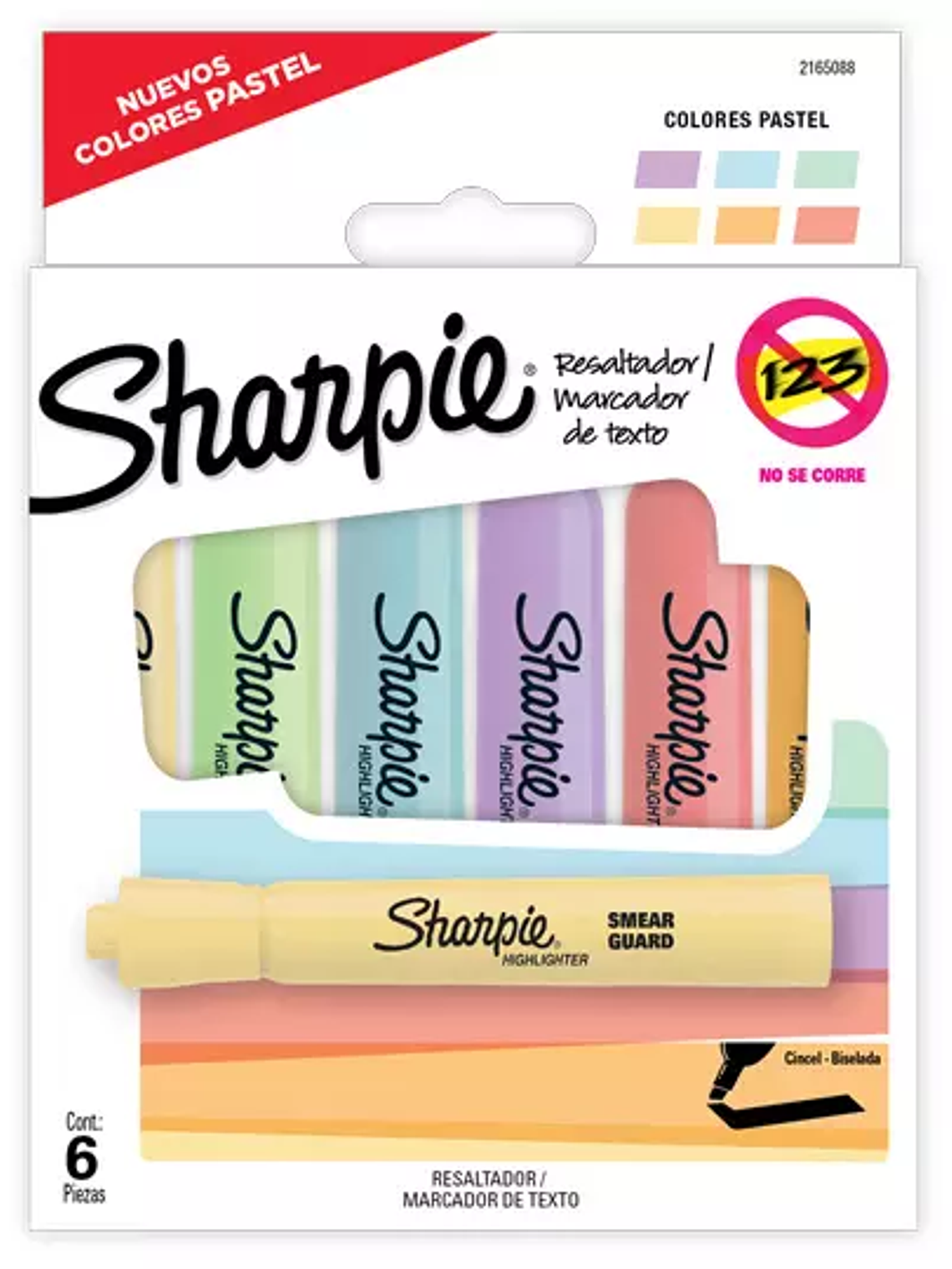 Resaltador Sharpie Tank caja con 6 pieza 1