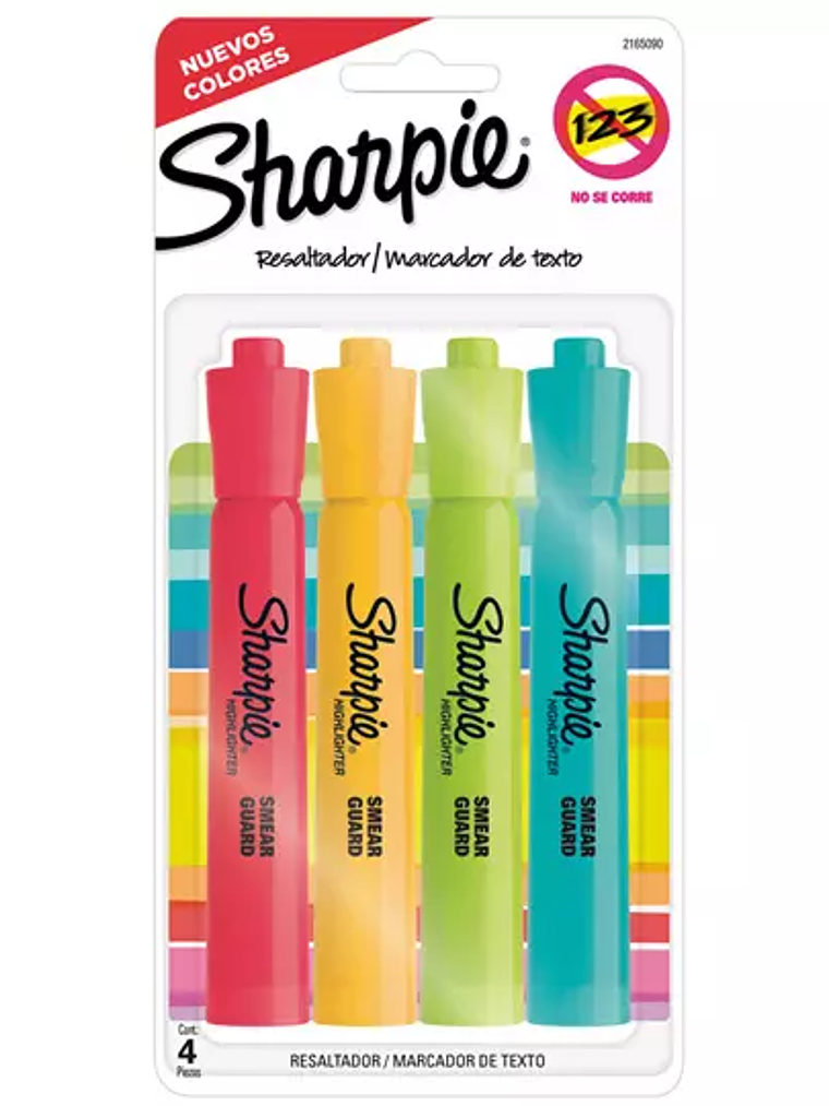 Resaltador Sharpie Tank caja con 4 pieza 1