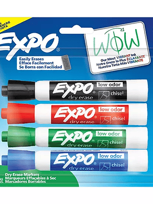Marcador para pizarron Expo colores basi