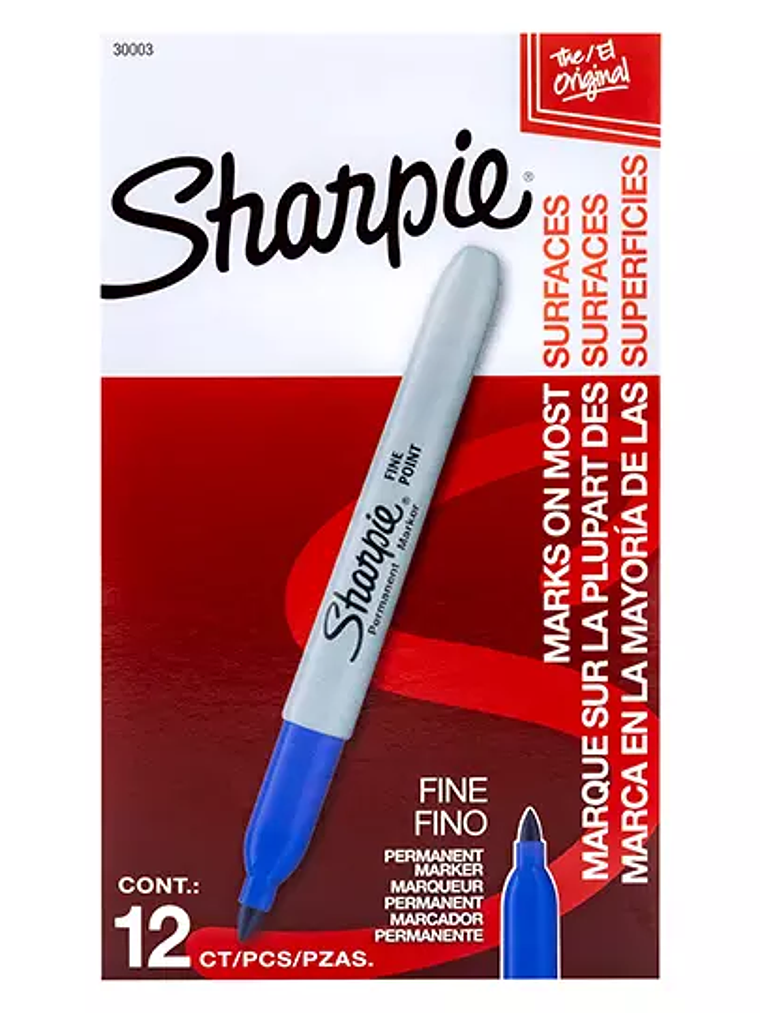 Marcador permanente Sharpie fino azul ca 1