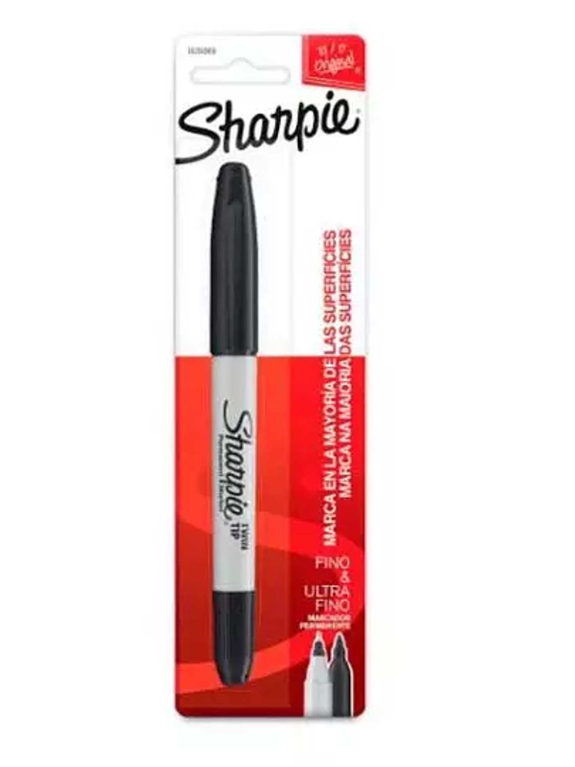 Marcador Sharpie doble punta negro blist 1