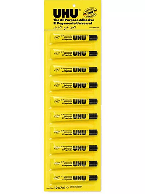 Pegamento universal UHU de 7 ml tira con