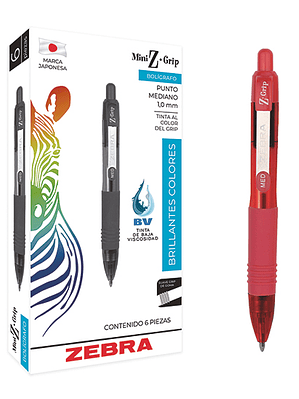 Bolígrafo retráctil ZEBRA Z Grip Mini pu