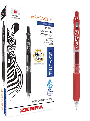 LM-Bolígrafo de gel ZEBRA Sarasa clip pu