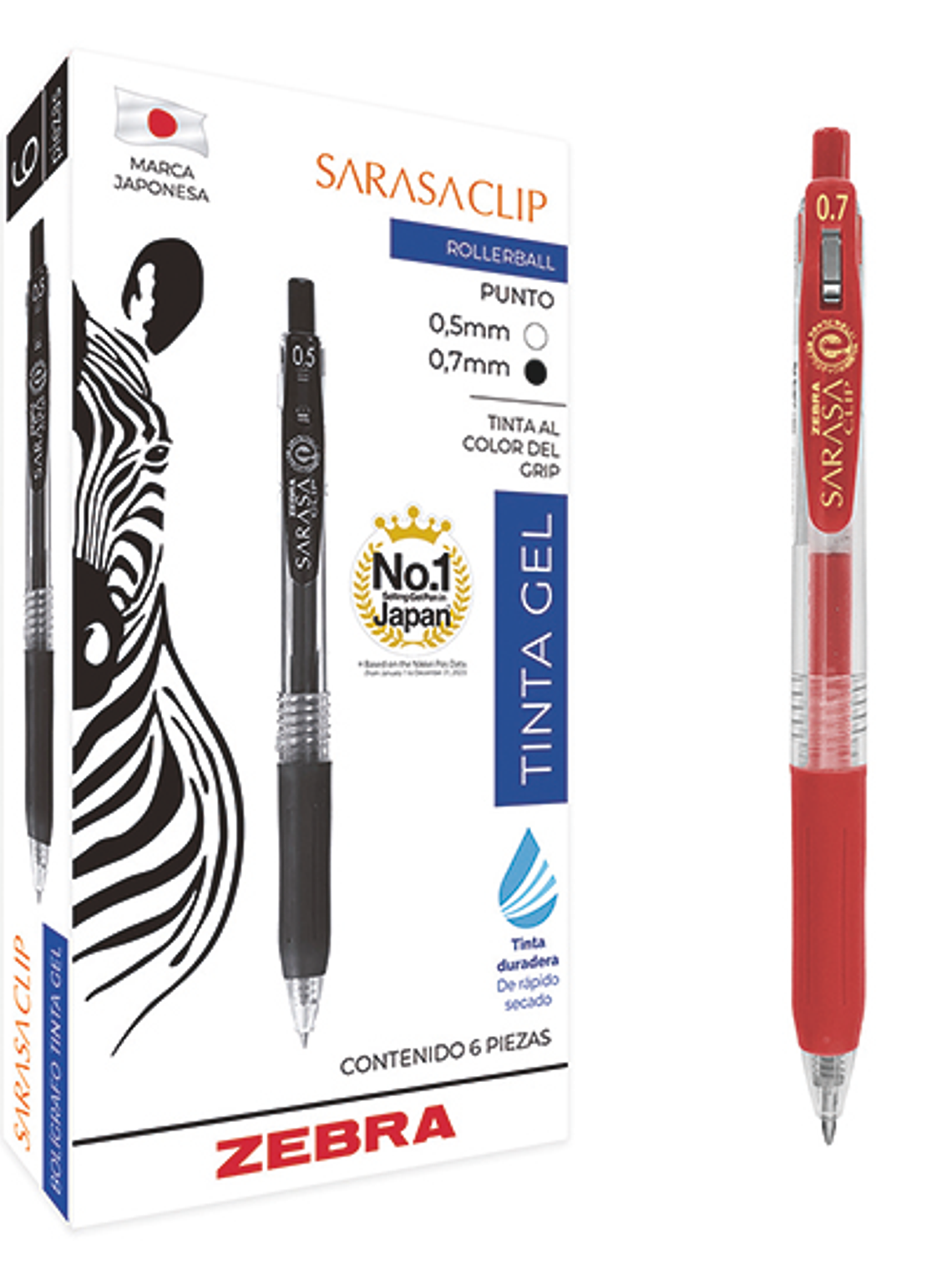 LM-Bolígrafo de gel ZEBRA Sarasa clip pu 1