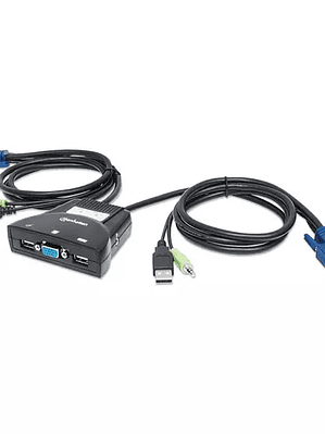 Mux kvm Manhattan mini USB 2:1 con cable