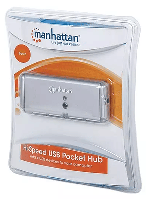 Hub Manhattan USB v2.0 4 puertos mini pl
