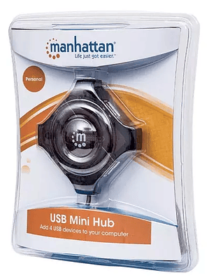 Hub Manhattan USB v2.0 4 puertos negro e