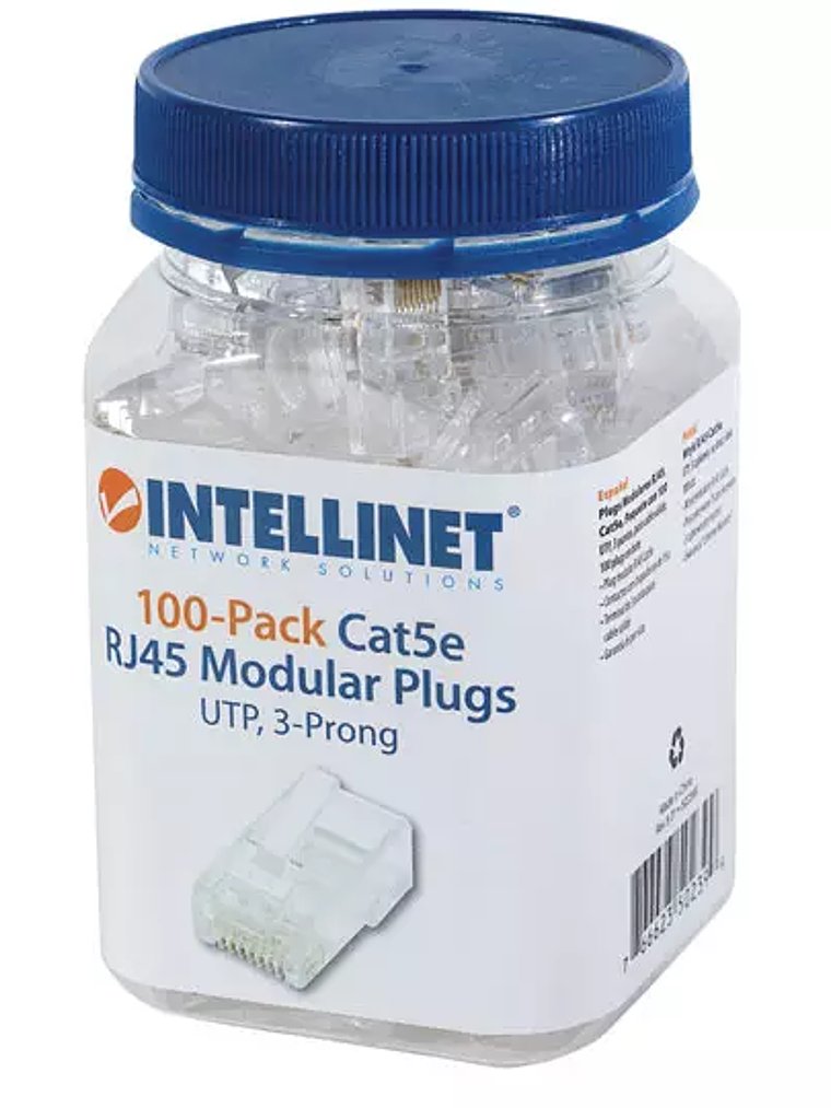 Plug Intellinet RJ45 CAT 5e UTP solido 1 1