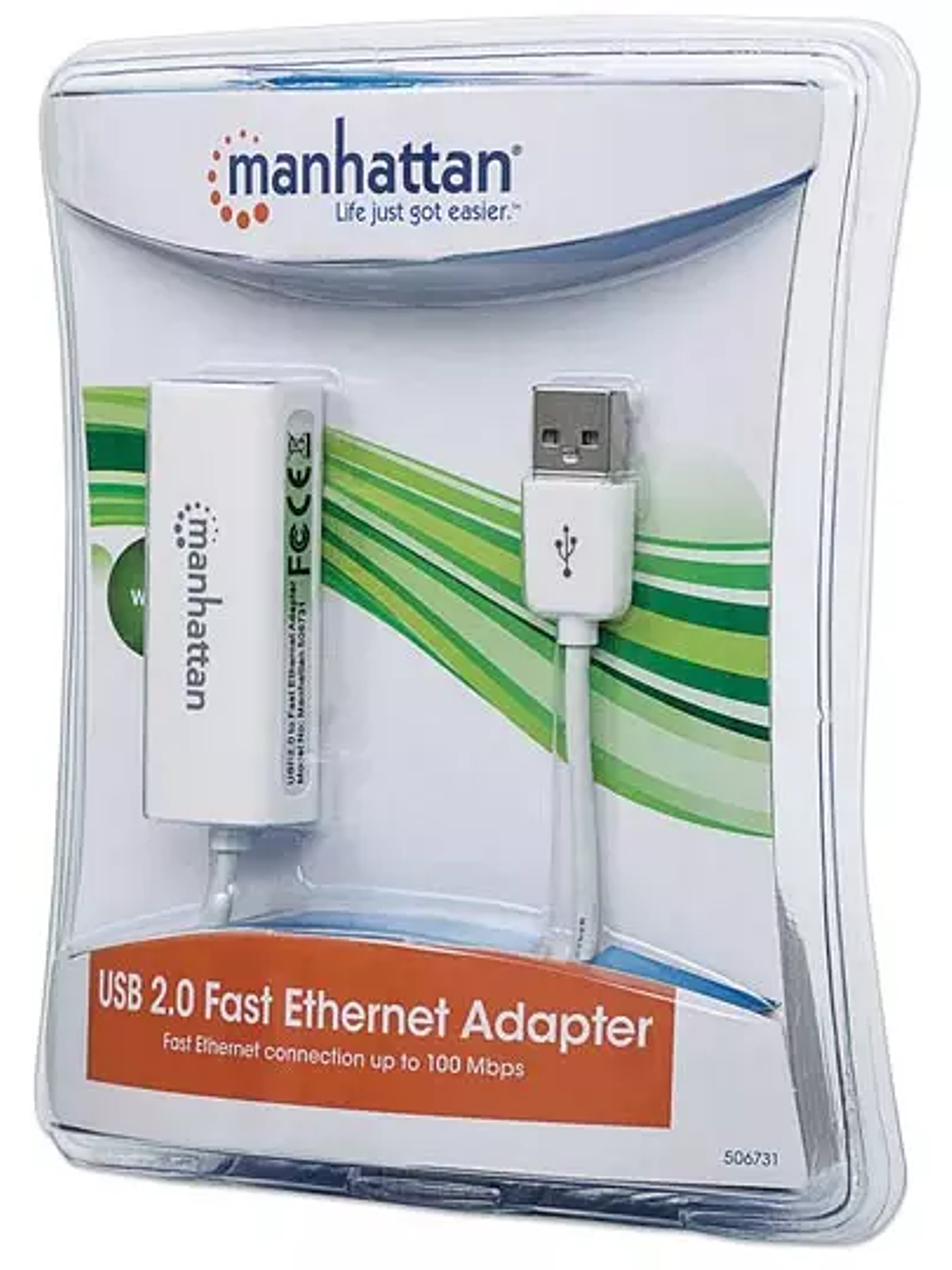 Adaptador Manhattan USB v2.0 de red a fa 1